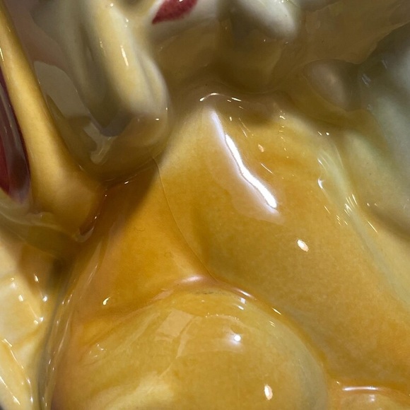 Vintage 1950s Shawnee Pottery Planter #611 USA - Hound Pekingese & Shih-Tzu Dogs - Picture 9 of 10